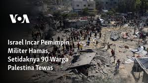 Israel Incar Pemimpin Militer Hamas, Setidaknya 90 Warga Palestina Tewas